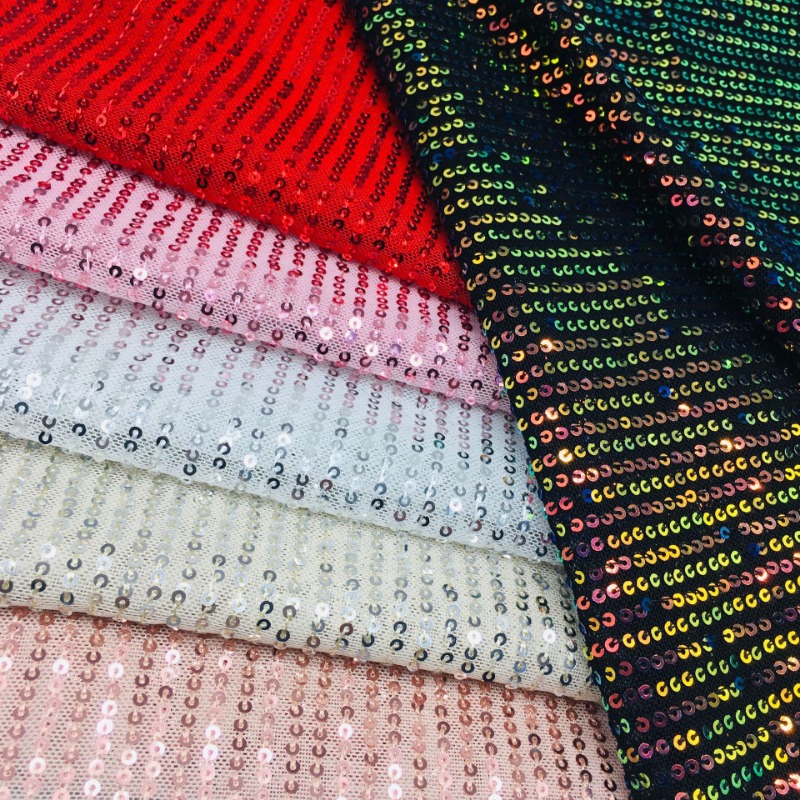 Crystal Mesh Fabric - 3mm malla elástica lentejuelas tela brillante