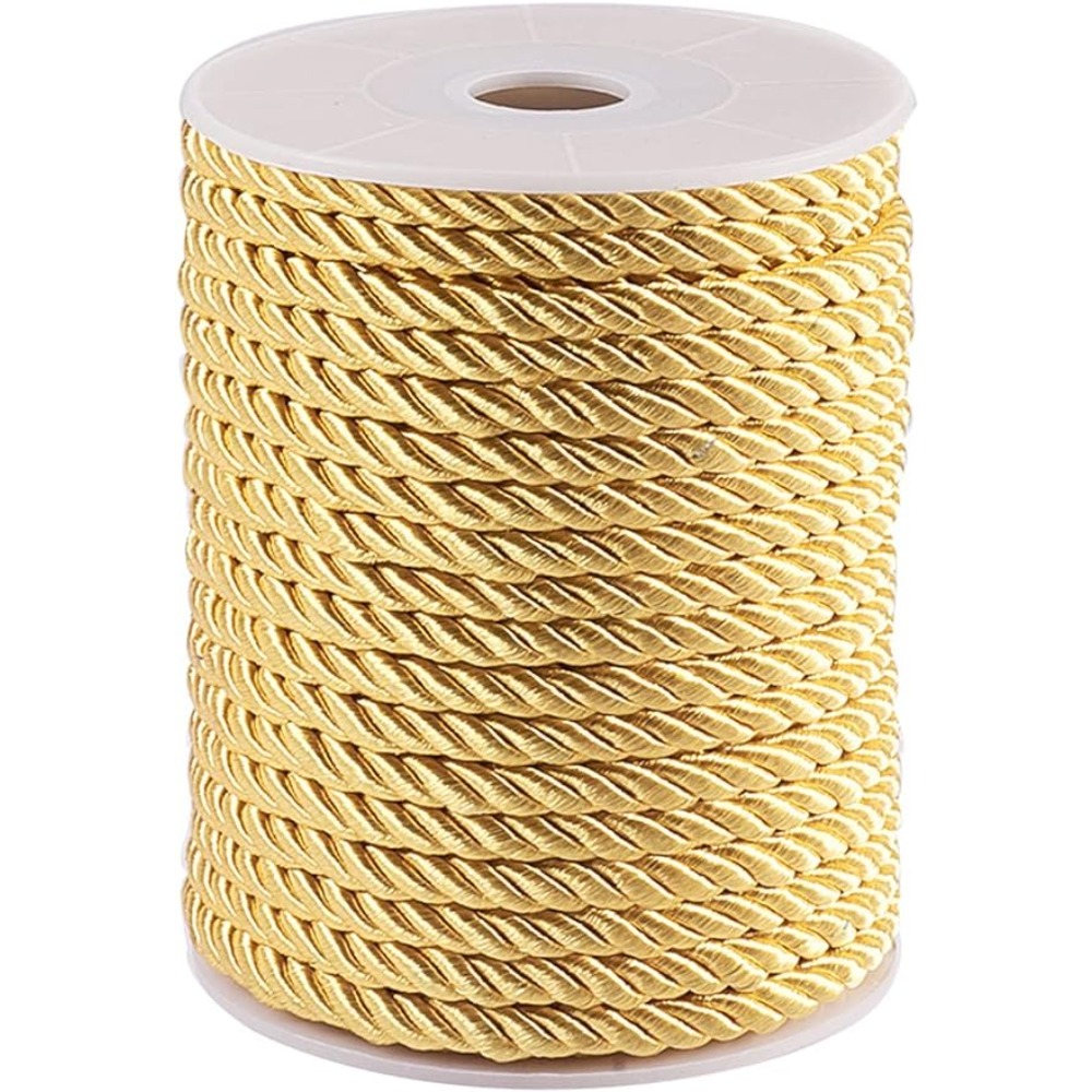 Cord Trim Twisted - Cuerda dorada trenzada de 5mm y
