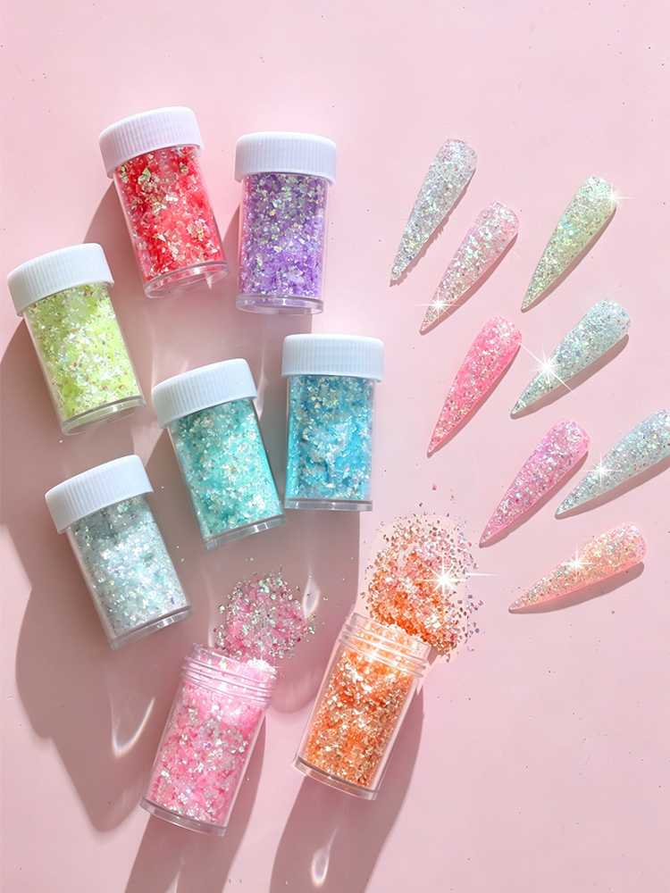 Glitter Vinyl Roll - 8 Colores de Lentejuelas Holográficas para