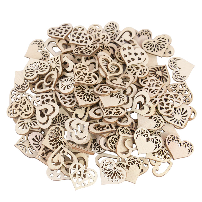 Embellish Craft - 50/100 Uds. Patrón de corazón ahuecado