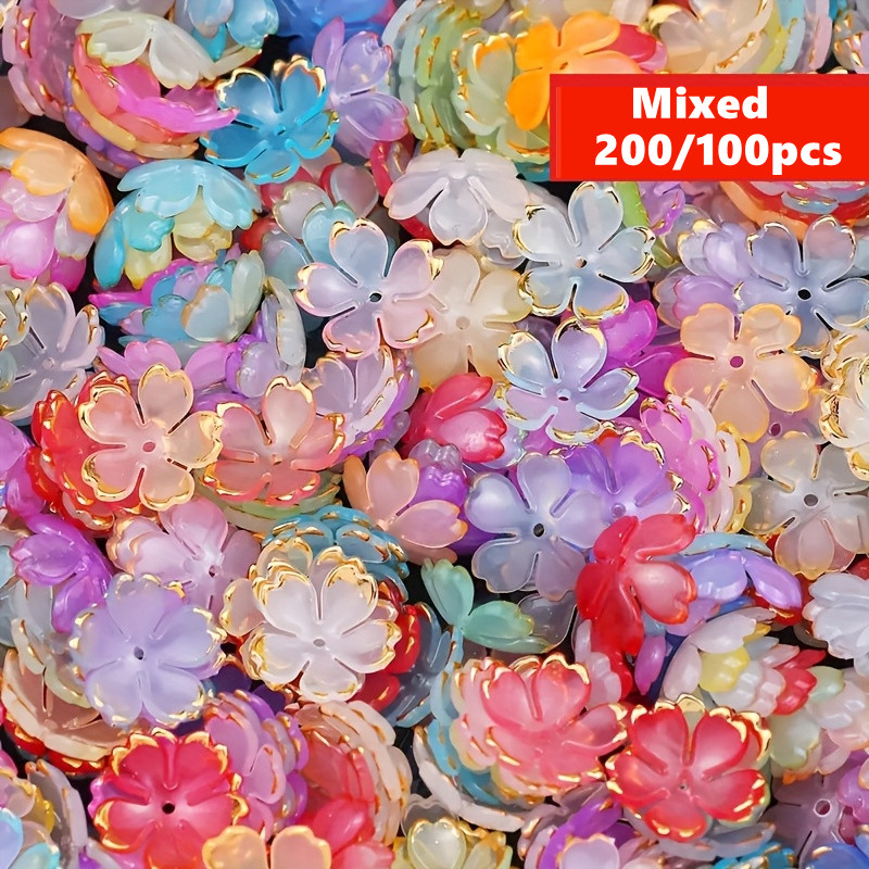 Embroidery Embellishments - 200/100 Piezas de Cuentas de Flores
