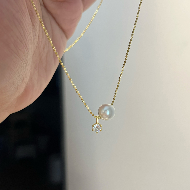 Pearl Trim Chain - Nuevo Collar de Plata de Ley