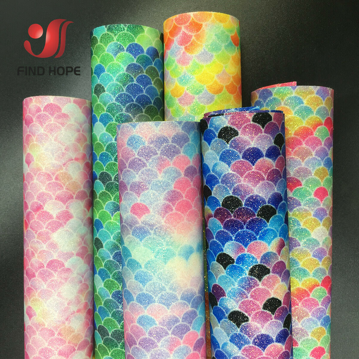 Glitter Vinyl Roll - Tela de purpurina brillante iridiscente de