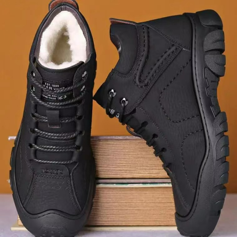 Guipure Lace Panel - Botas de hombre con cordones, botines