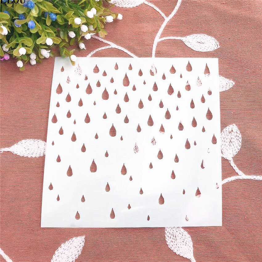 Embellishments For Scrapbooking - 15*15 gotas de lluvia plantillas para