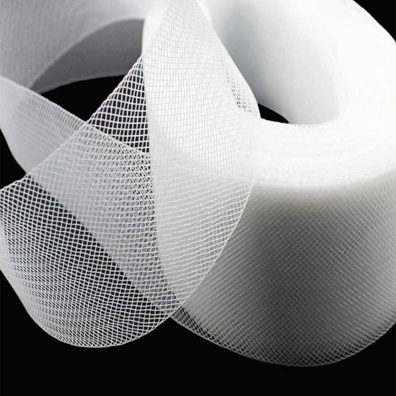 Crystal Mesh Fabric - 1-10cm plano liso duro crin trenza