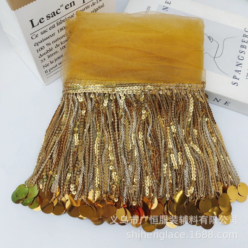 10 Yardas de Lentejuelas con B - Fringe Ribbon Sewing reseña y precio