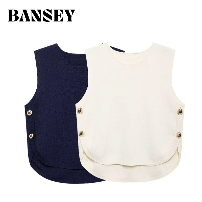 2025 Top elegante sin mangas p - Embellish Knit reseña y precio