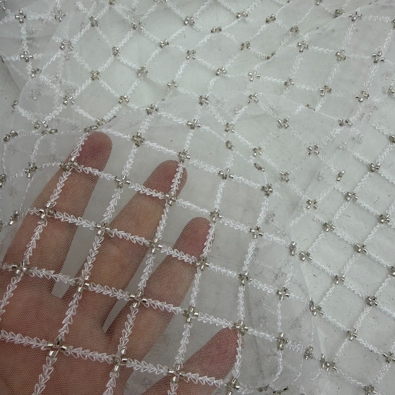 Tela de malla con lentejuelas  - Crystal Mesh Fabric reseña y precio