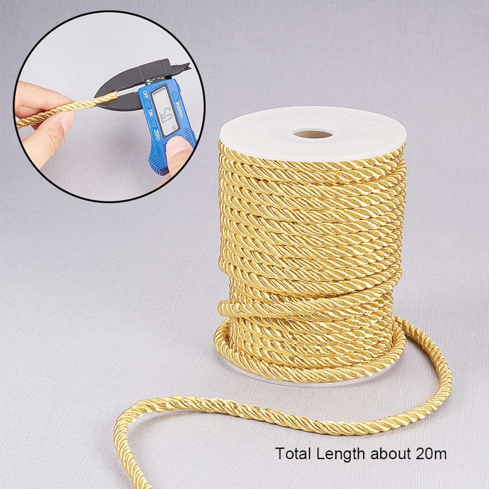Cuerda dorada trenzada de 5mm  - Cord Trim Twisted reseña y precio