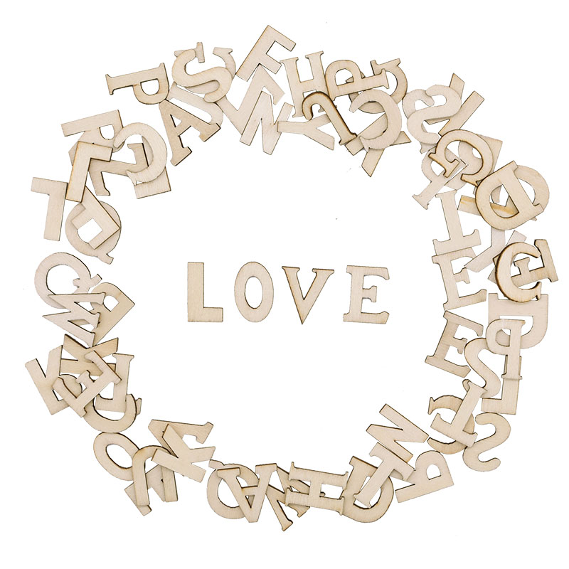 Letras del alfabeto de madera  - Embellishments For Scrapbooking reseña y precio