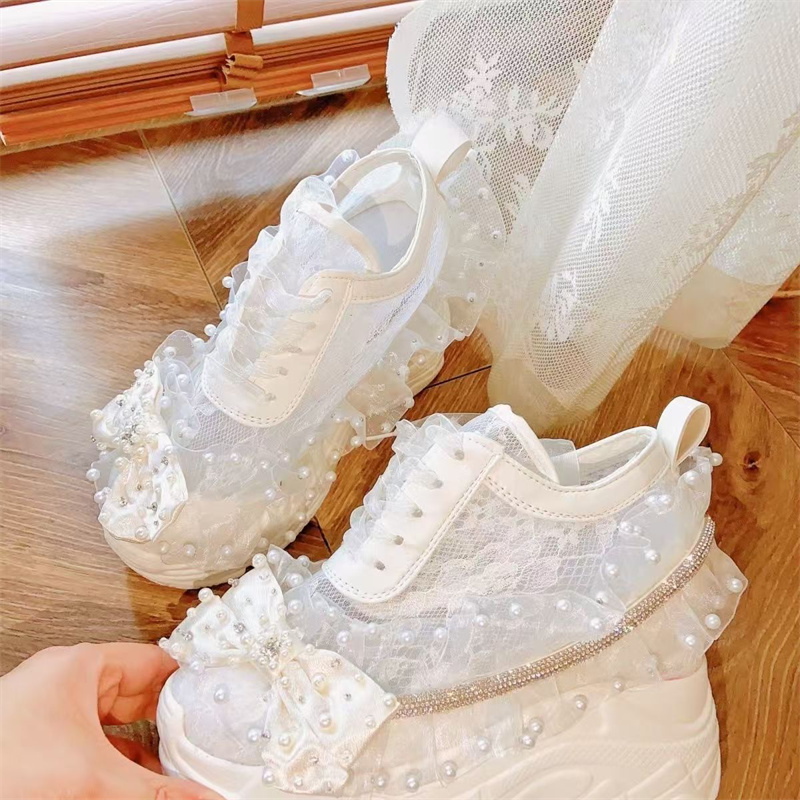 Zapatillas de deporte con perl - Crystal Mesh Fabric reseña y precio