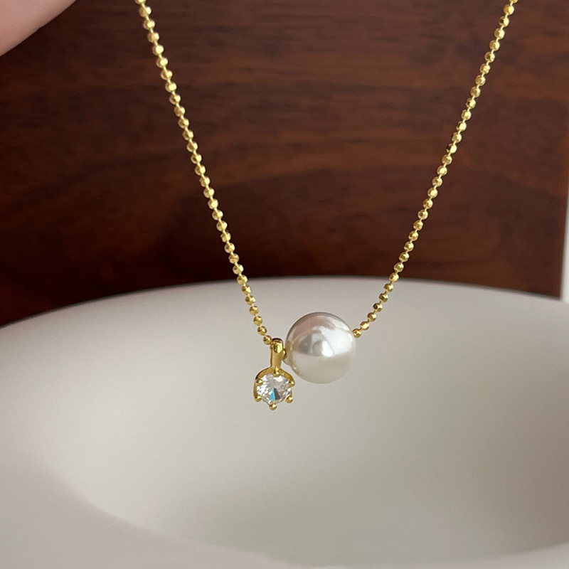 Nuevo Collar de Plata de Ley 9 - Pearl Trim Chain reseña y precio