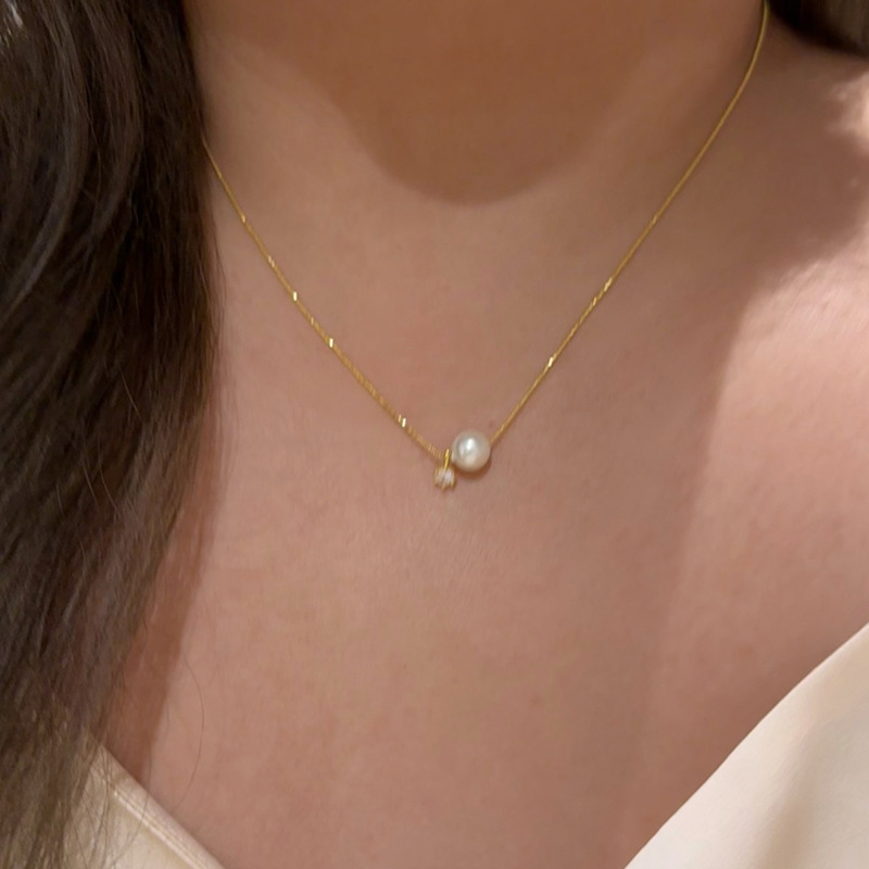 Nuevo Collar de Plata de Ley 9 - Pearl Trim Chain reseña y precio