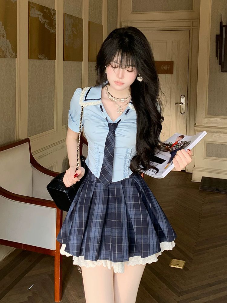 Conjunto de 2 Piezas Estilo Pr - Elastic Lace Trim reseña y precio