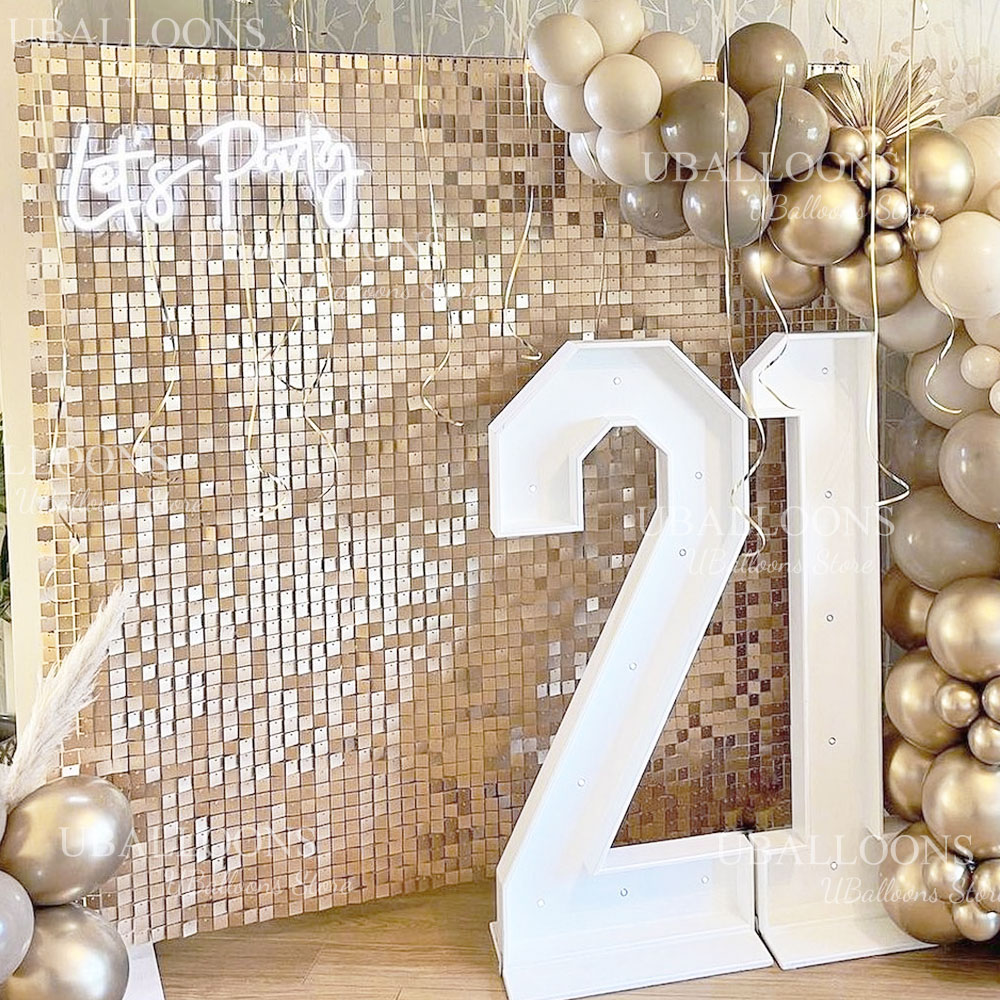 Paneles de Lentejuelas Doradas - Sequin Fabric Panel reseña y precio