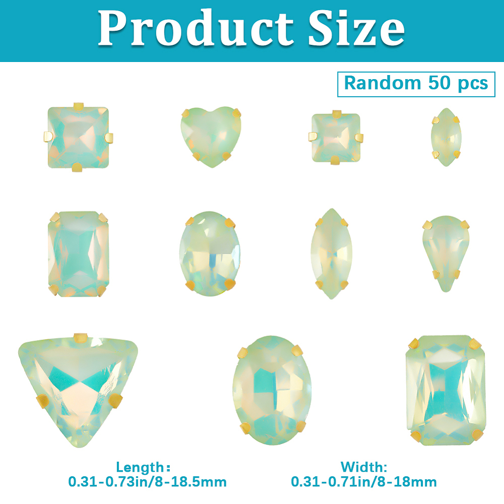 50 Piezas de Diamantes de Imit - Sew On Rhinestone reseña y precio