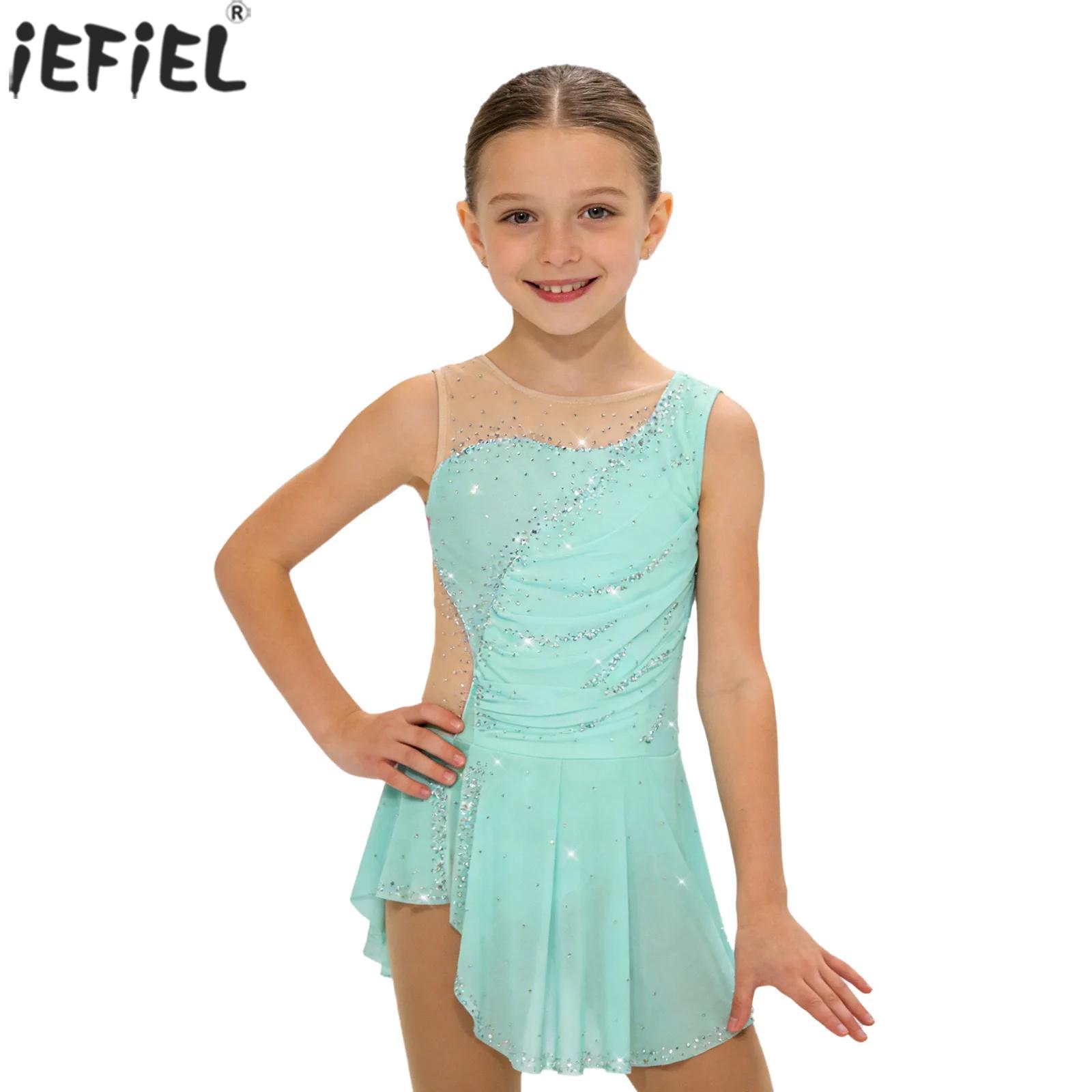 Traje de patinaje artístico pa - Rhinestone Banding Trim reseña y precio