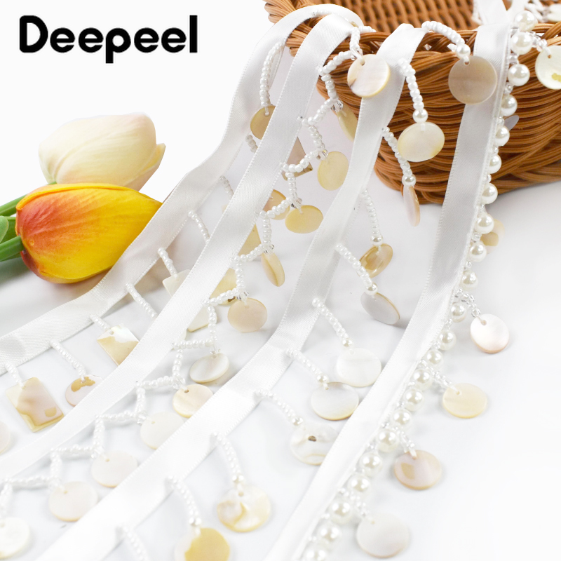 4/10 yardas 3/4cm colgante con - Beaded Trim Fringe reseña y precio