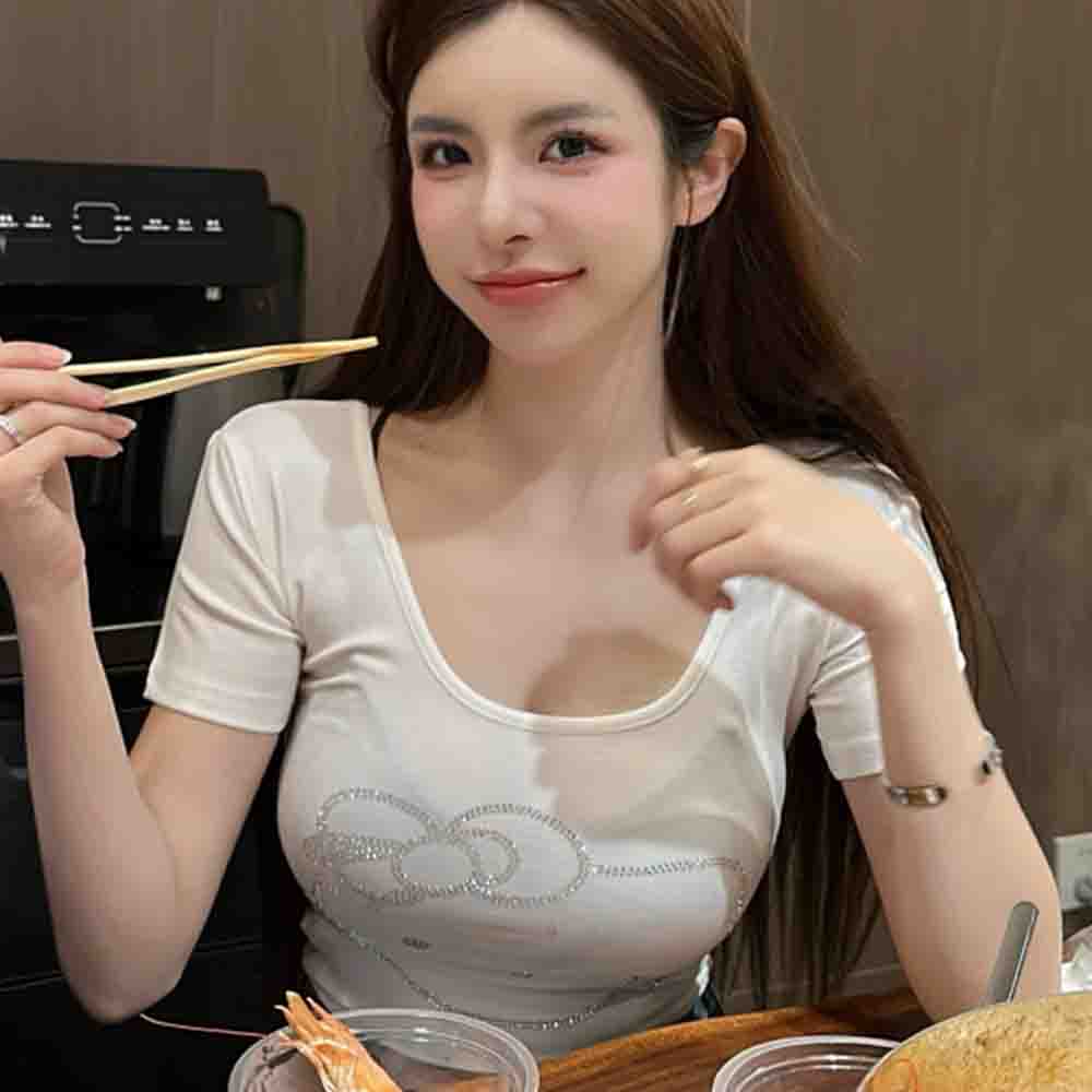 Camiseta de Manga Corta Sanrio - Embellish Knit reseña y precio