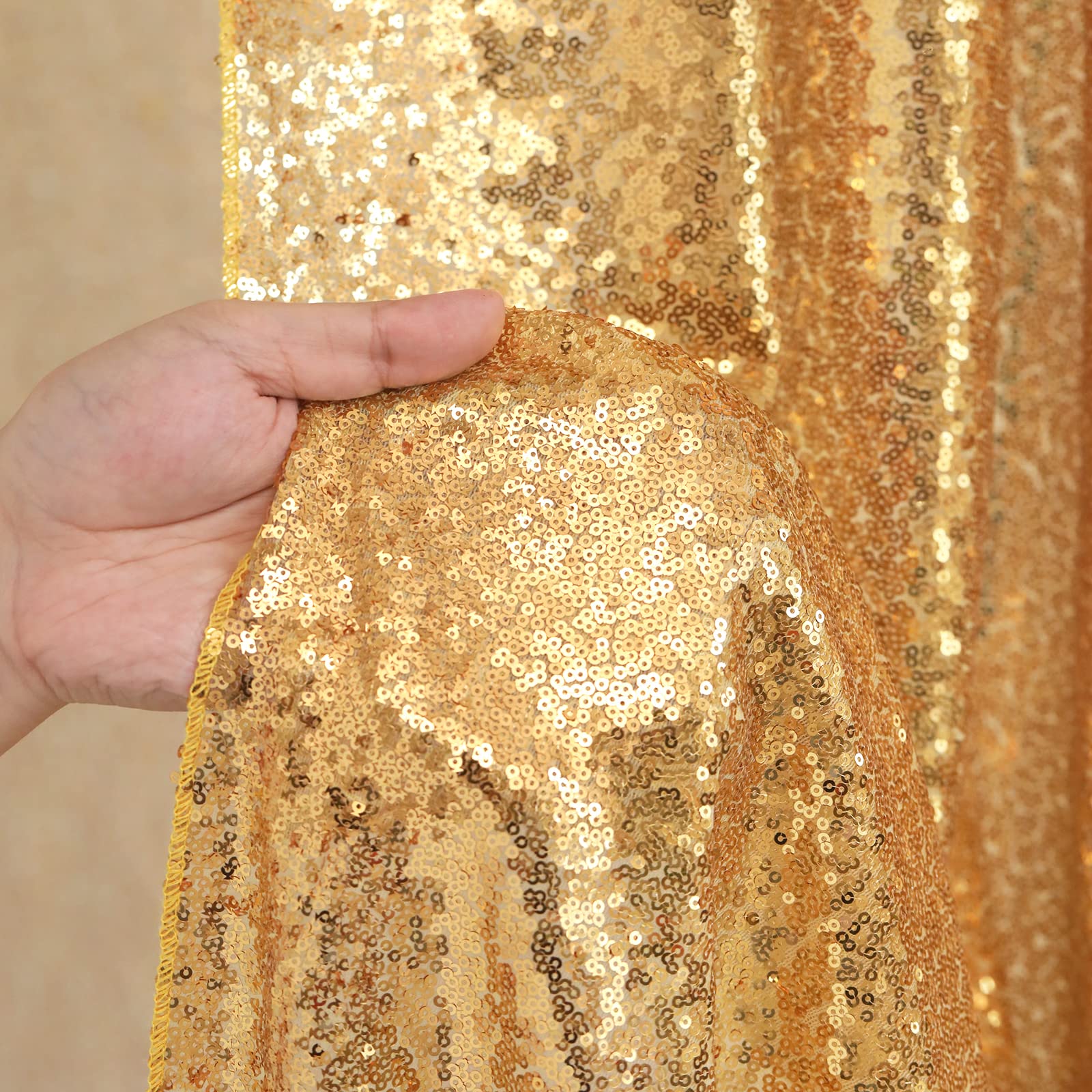 2 uds. Painéis de cortina de f - Sequin Fabric Panel reseña y precio