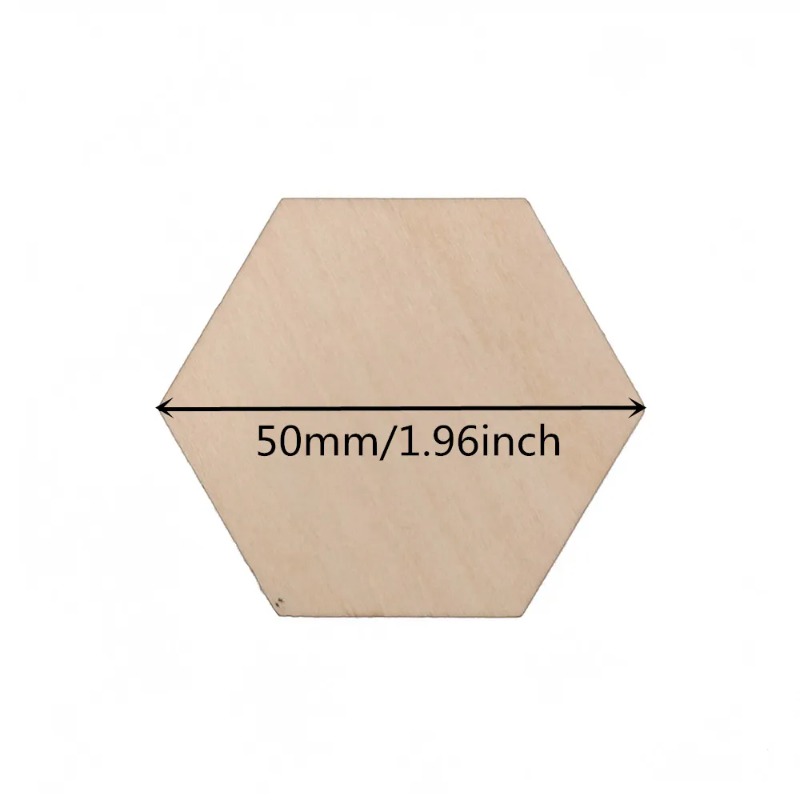 Rebanadas hexagonales de mader - Embellish Craft reseña y precio