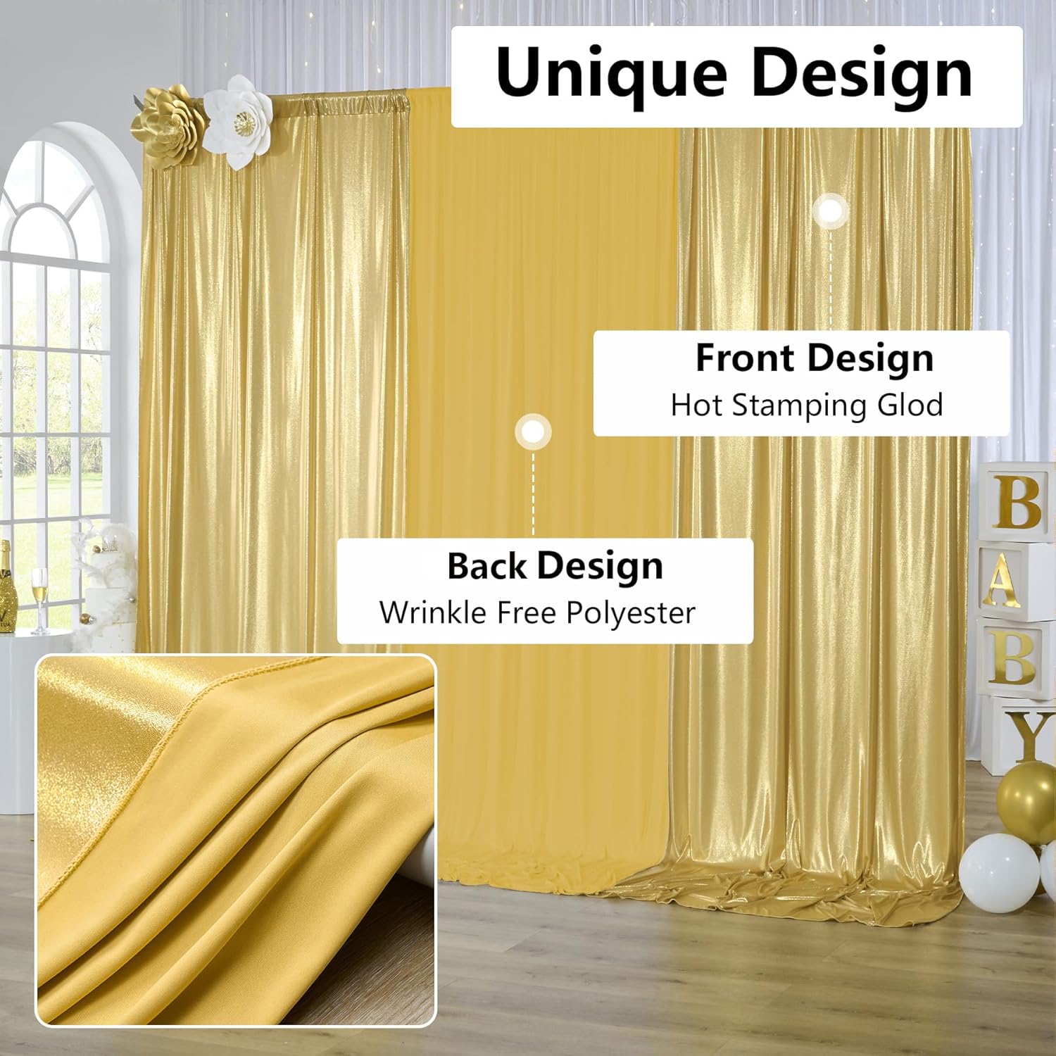 Cortina de Fondo Fotográfico d - Sequin Fabric Panel reseña y precio