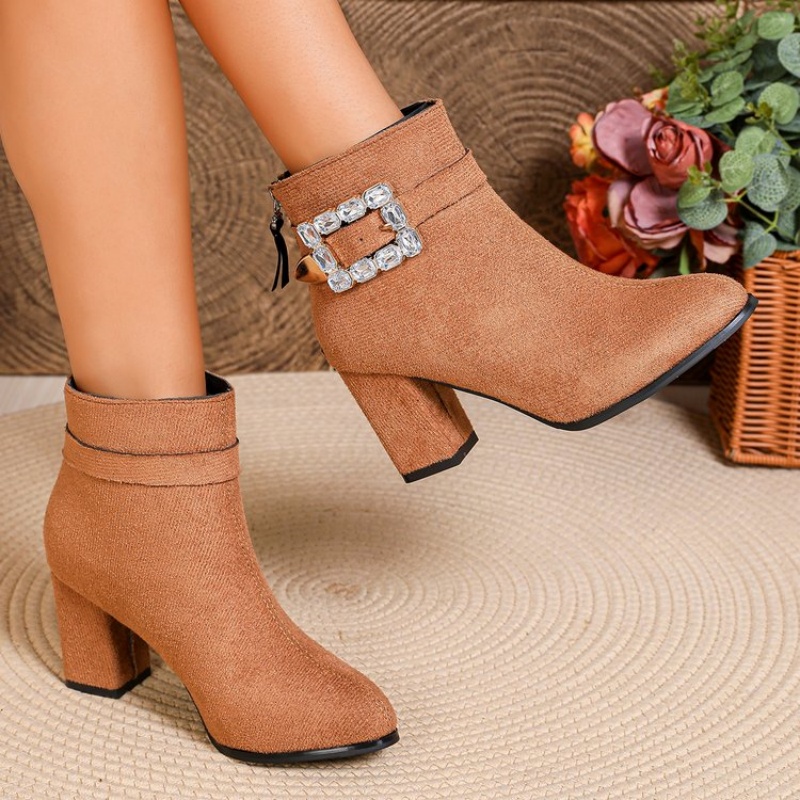Botas de Moda con Pedrería en  - Crystal Mesh Fabric reseña y precio
