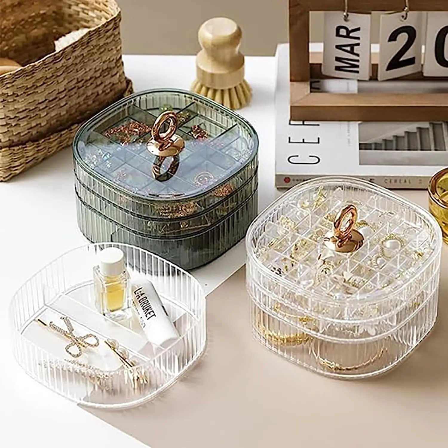 Caja de joyería, organizador d - Craft Embellishment Storage reseña y precio