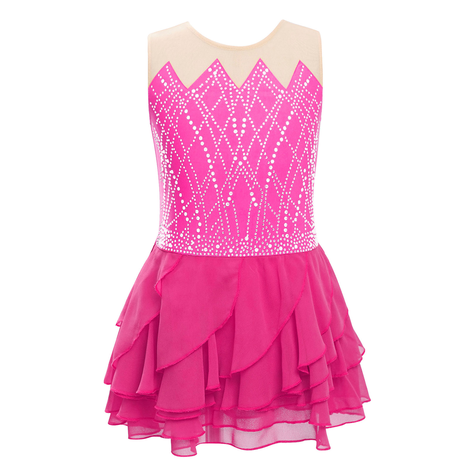 Vestido de patinaje artístico  - Rhinestone Banding Trim reseña y precio