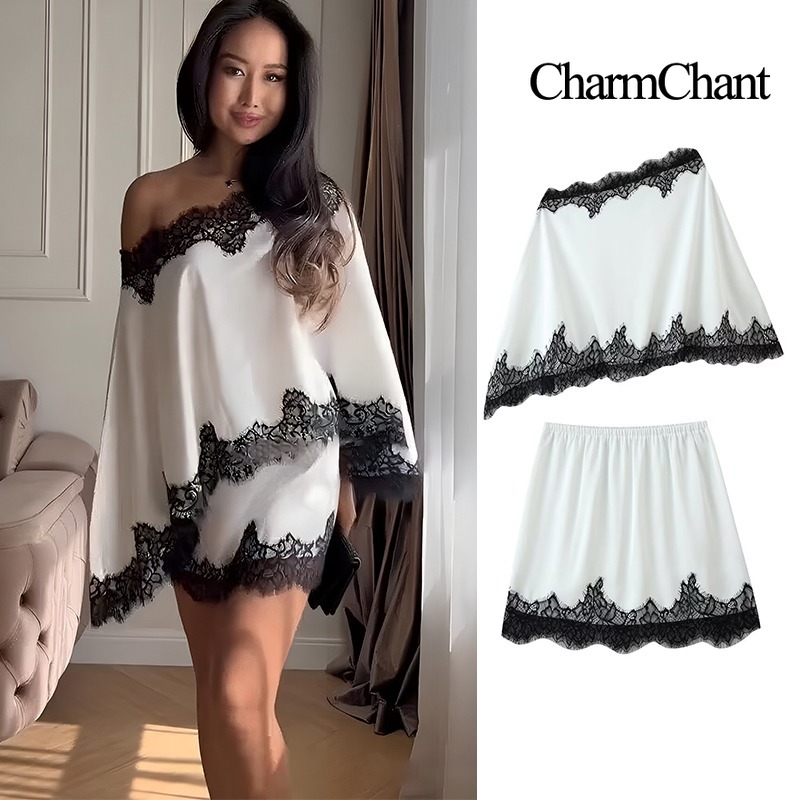 Conjunto de Dos Piezas CHARMCH - Elastic Lace Trim reseña y precio