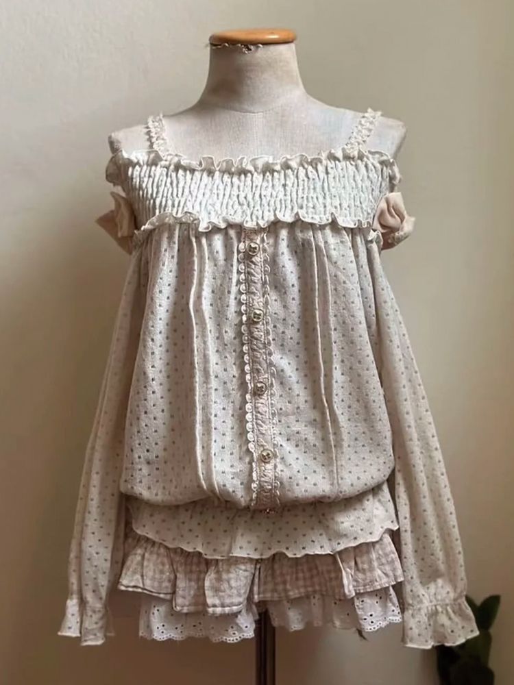 Conjunto de Falda Mini Vintage - Elastic Lace Trim reseña y precio